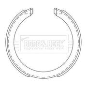 Borg & Beck Parking Brake Shoe Set BBS6525
