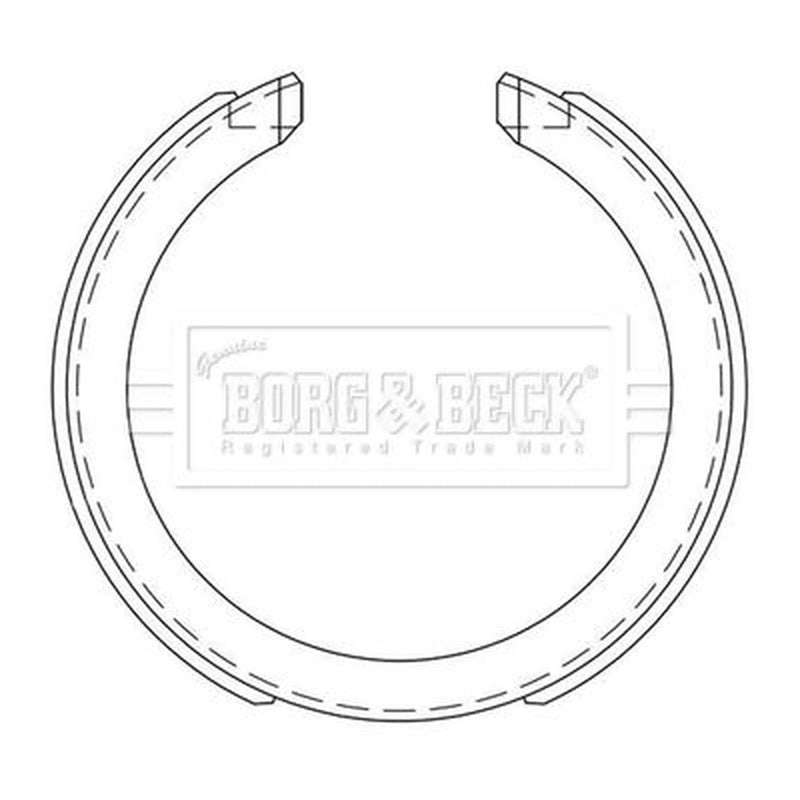 Borg & Beck Parking Brake Shoe Set BBS6525