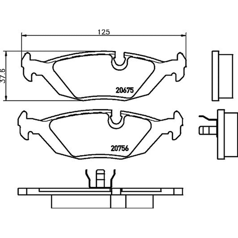 DON Rear Brake Pad Set PCP1372