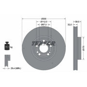Textar 2 x Front Brake Discs 92307105