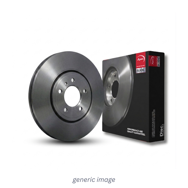 Apec Black 2 x Vented Front Brake Discs DSK3988B