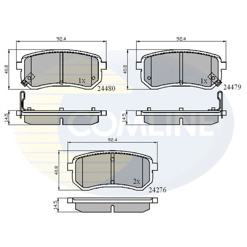 Comline 4 x Rear Brake Pad Set CBP31320