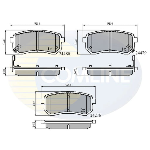 Comline 4 x Rear Brake Pad Set CBP31320