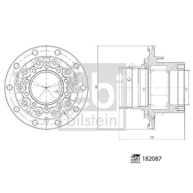 Febi Wheel Hub Stud 182087