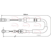 Apec Handbrake Cable Front CAB1068
