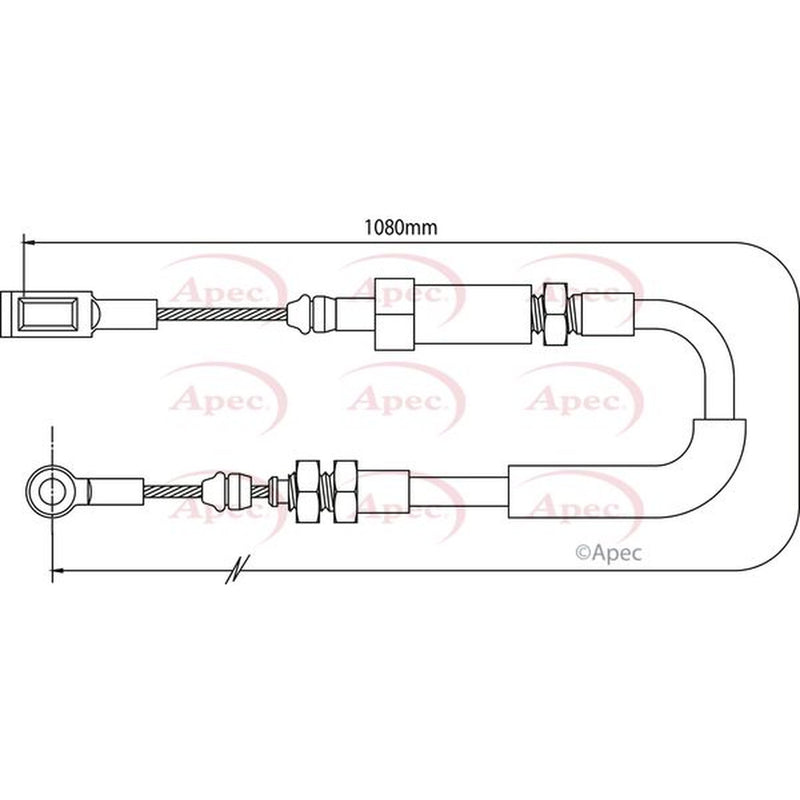 Apec Handbrake Cable Front CAB1068
