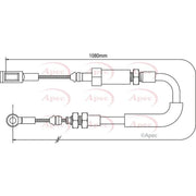 Apec Handbrake Cable Front CAB1068