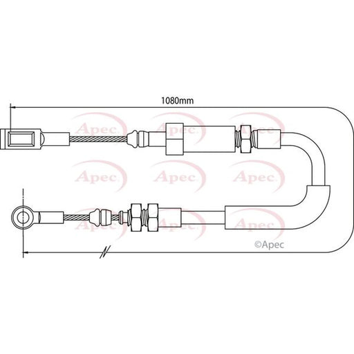 Apec Handbrake Cable Front CAB1068