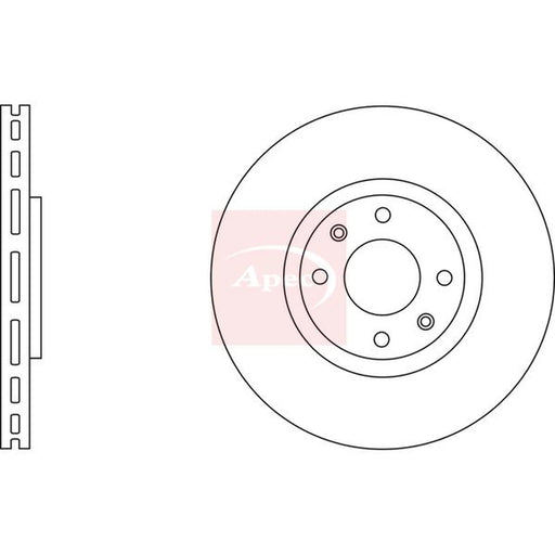Apec 2 x Vented Front Brake Discs DSK2573