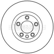 Borg & Beck 2 x Vented Front Brake Discs BBD5757S