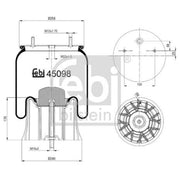 Febi Air Suspension Bellow 241mm 45098