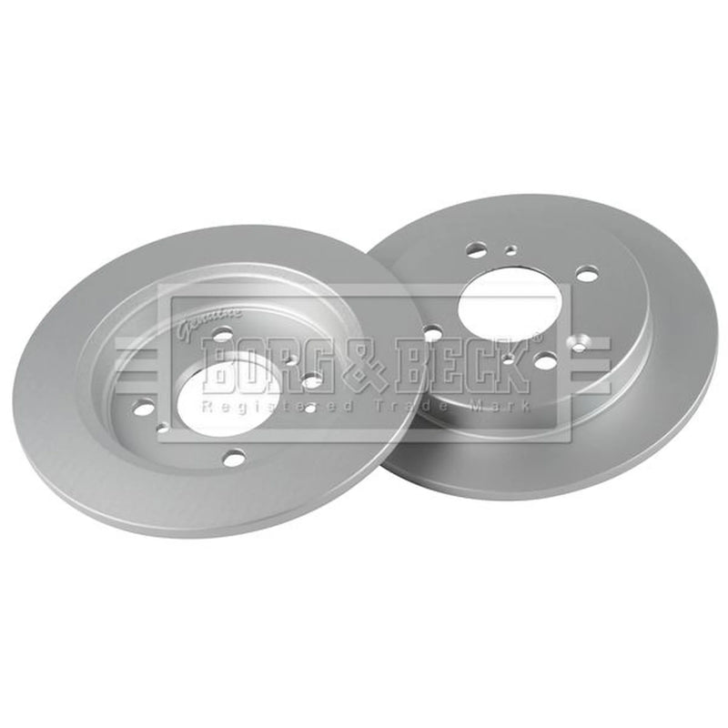 Borg & Beck 2 x Solid Rear Brake Discs BBD5672
