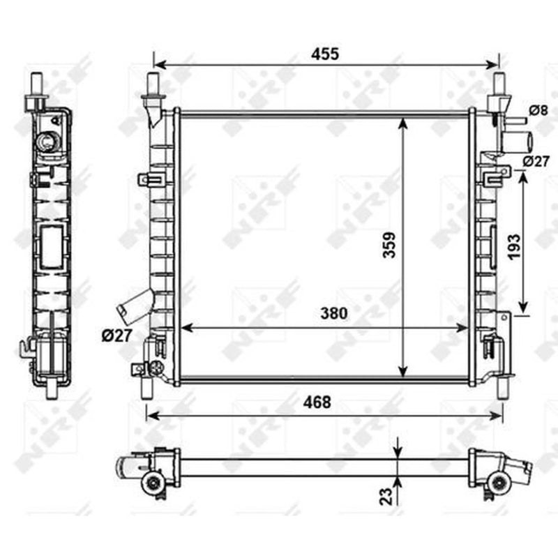 NRF Engine Radiator 53989