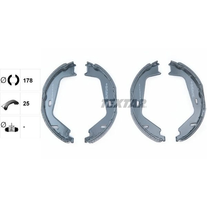 Textar Parking Brake Shoe Set 91081300