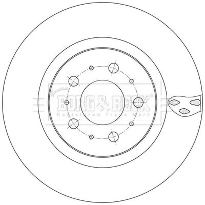 Borg & Beck 2 x Vented Front Brake Discs BBD6241S