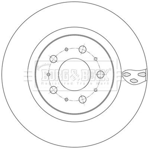 Borg & Beck 2 x Vented Front Brake Discs BBD6241S
