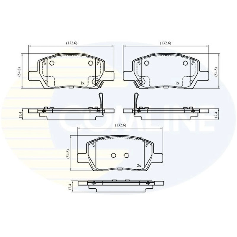 Comline 4 x Front Brake Pad Set CBP33985