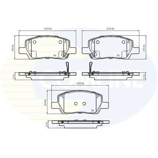 Comline 4 x Front Brake Pad Set CBP33985