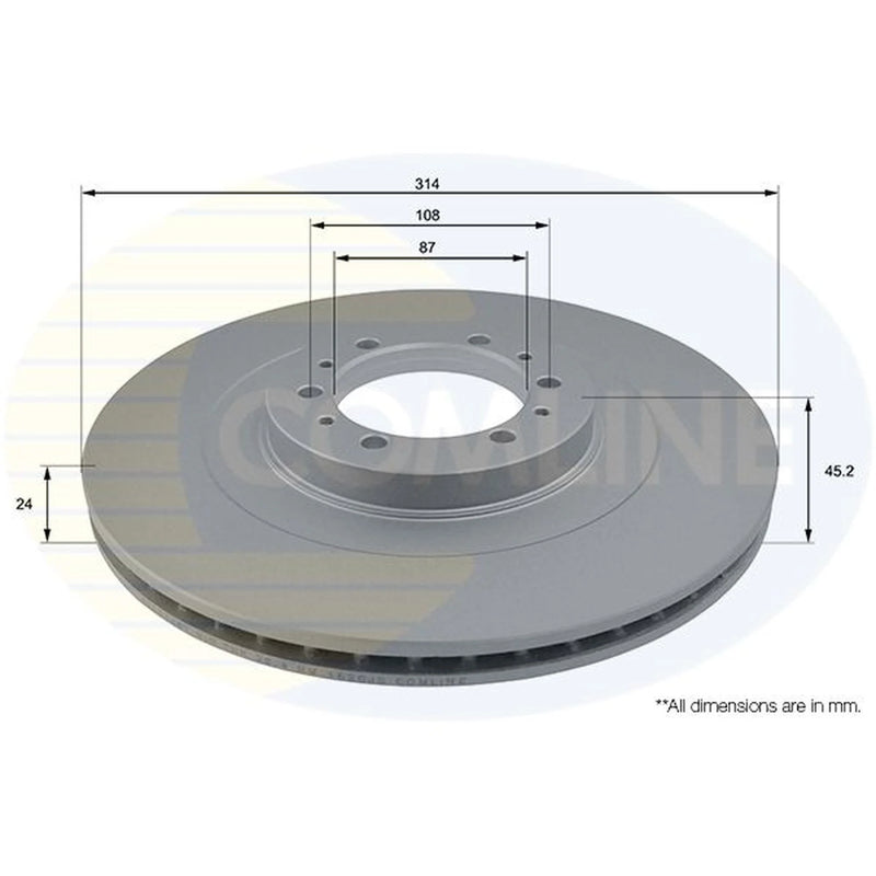 Comline 2 x Front Brake Discs ADC0346V