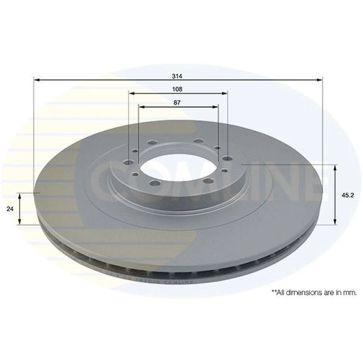 Comline 2 x Front Brake Discs ADC0346V