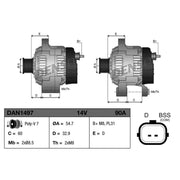 Denso Car Alternator 12V DAN1497