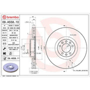 Brembo 2 x Front Brake Discs 09.A558.11