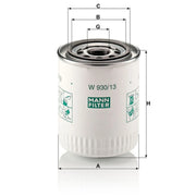 MANN-FILTER Engine Oil Filter W 930/13