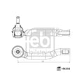 Febi Steering Tie Rod End Ball Joint Front Left 196393