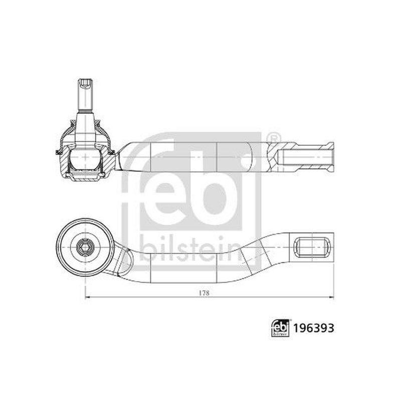 Febi Steering Tie Rod End Ball Joint Front Left 196393