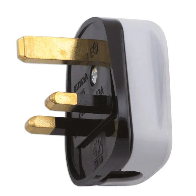 Connect High Impact White Plug Tops 13A 10pc - CPL