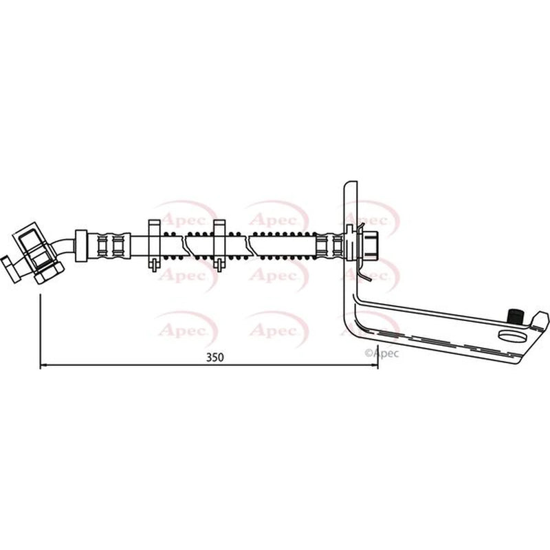 Apec Brake Hydraulic Hose Line Rear Right HOS3544