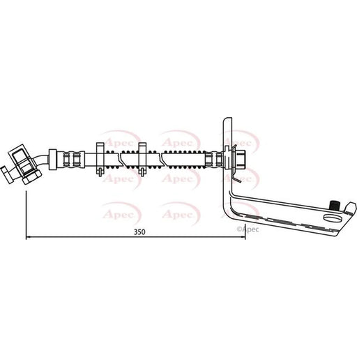 Apec Brake Hydraulic Hose Line Rear Right HOS3544