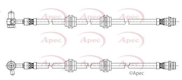 Apec Brake Hydraulic Hose Line Rear Left