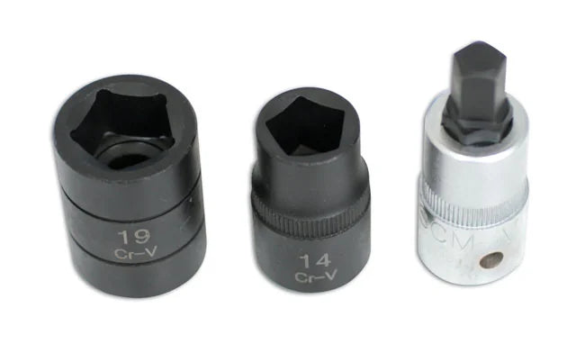 Laser Tools Pentagon Socket & Bit Set 3pc - PL