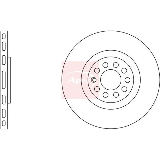 Apec 2 x Vented Front Brake Discs DSK2031