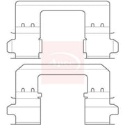 Apec Brake Pad Accessory Fitting Kit Front KIT1145