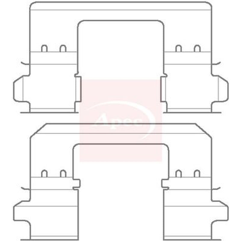 Apec Brake Pad Accessory Fitting Kit Front KIT1145