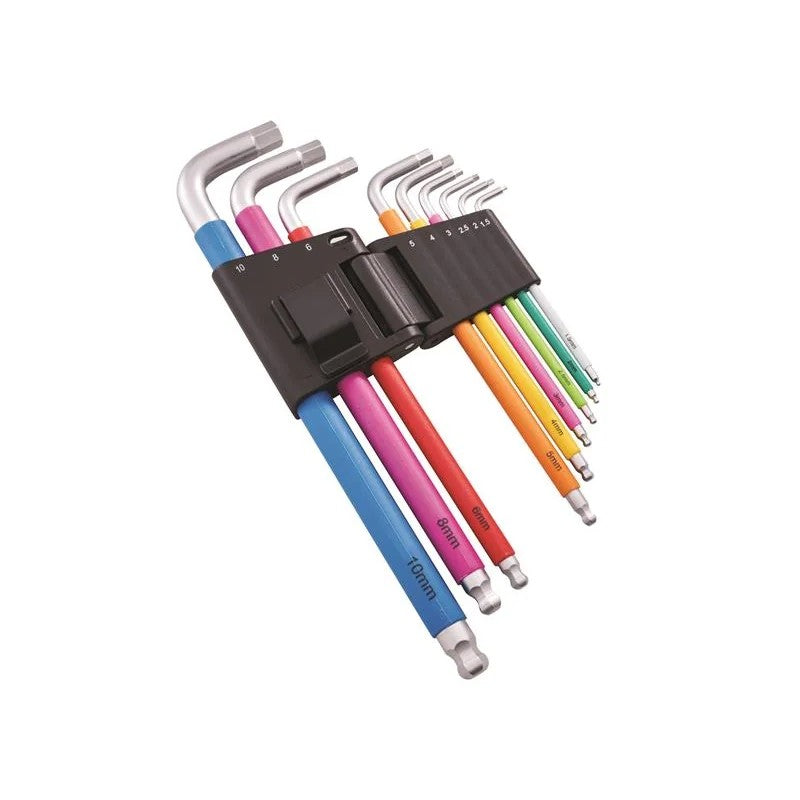 Faithfull Metric Multicoloured Hex Key Set, 9 Piece - FAIHKS9C