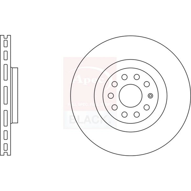 Apec 2 x Vented Front Brake Discs DSK2867B