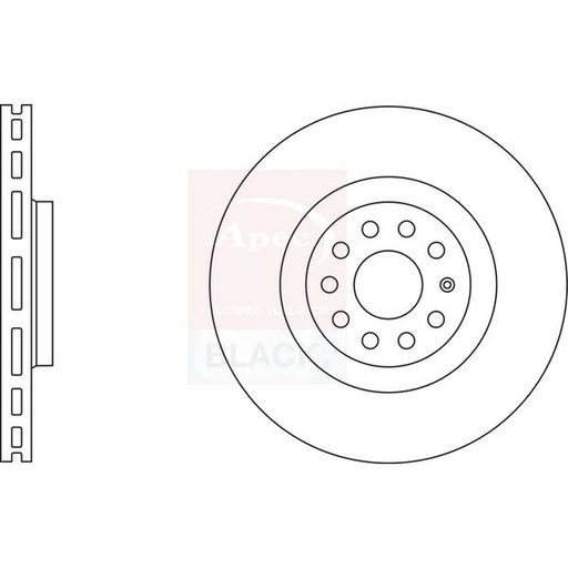 Apec 2 x Vented Front Brake Discs DSK2867B