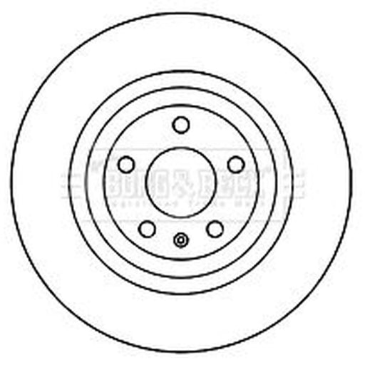Borg & Beck 2 x Vented Rear Brake Discs BBD5949S