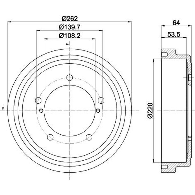 Mintex Brake Drum Assembly Rear MBD407