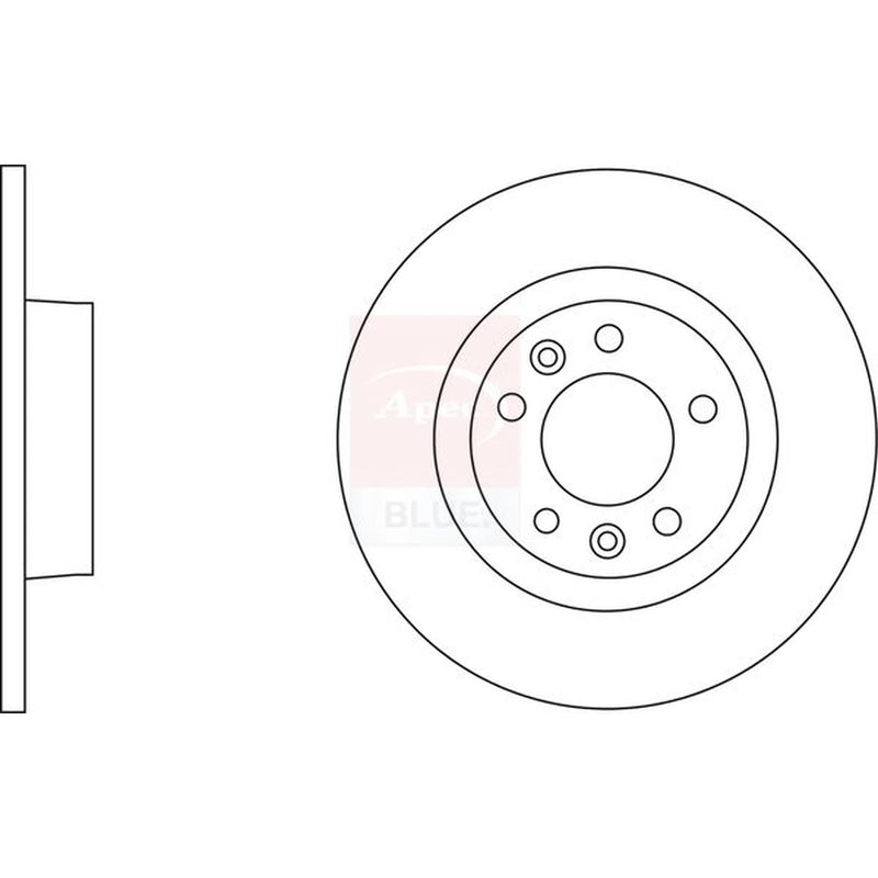 Apec 2 x Solid Rear Brake Discs SDK6175