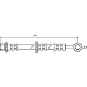 Apec Brake Hydraulic Hose Line Front Right HOS3511