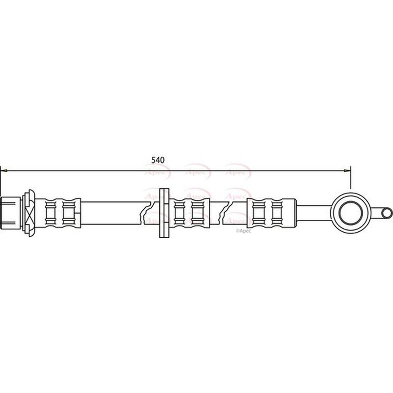 Apec Brake Hydraulic Hose Line Front Right HOS3511