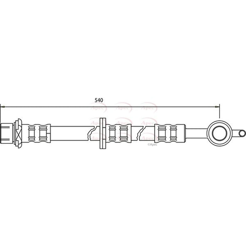 Apec Brake Hydraulic Hose Line Front Right HOS3511