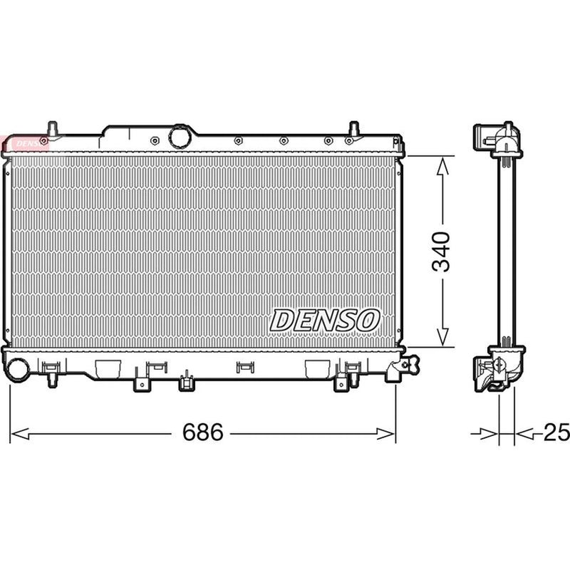 Denso Engine Radiator DRM36019