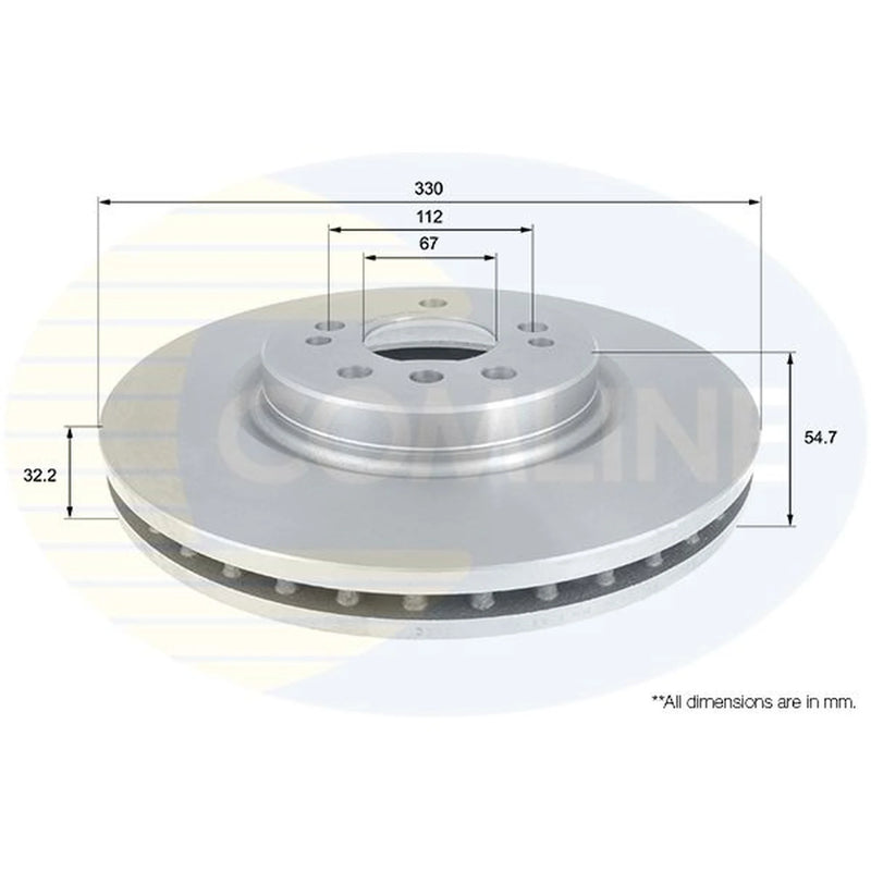Comline 2 x Front Brake Discs ADC1648V