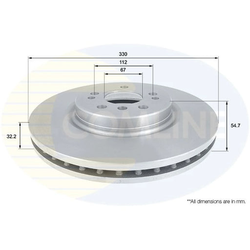 Comline 2 x Front Brake Discs ADC1648V