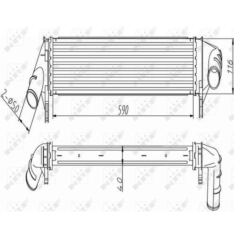 NRF Intercooler (Charge Air Cooler) 30255